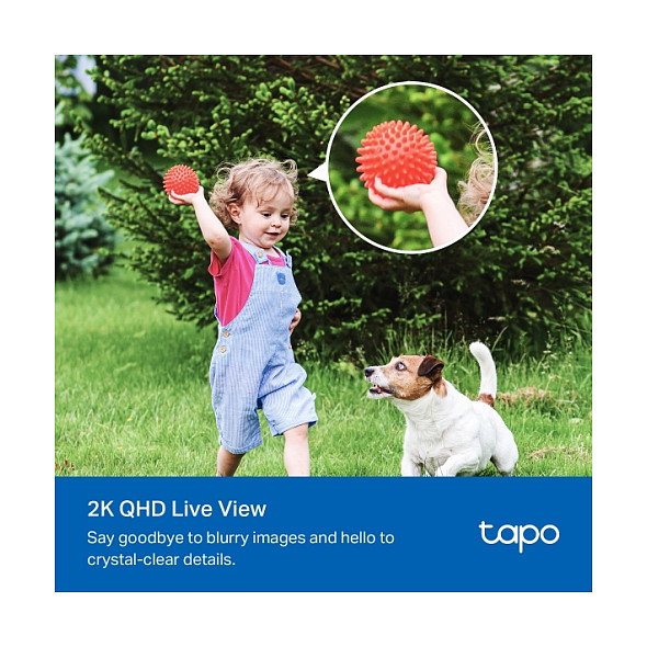 TP-Link Tapo C425 Kit (EU) - Cámara de Seguridad Exterior IP Inalámbrica Solar, 4MP, Blanco, Forma Bala, con Montaje para Techo/Pared
