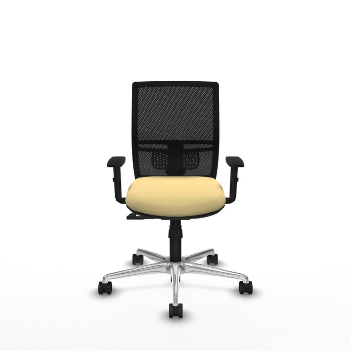 PIQUERAS Y CRESPO Silla de oficina Yunquera con mecanismo Sincro, Crema y Negro PIQUERAS Y CRESPO Silla de oficina Yunquera con mecanismo Sincro, Crema y Negro