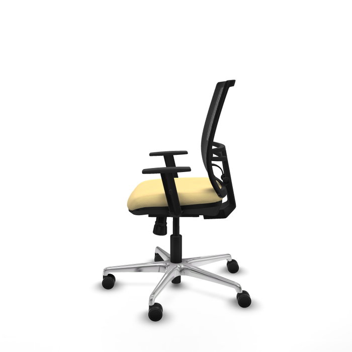 PIQUERAS Y CRESPO Silla de oficina Yunquera con mecanismo Sincro, Crema y Negro PIQUERAS Y CRESPO Silla de oficina Yunquera con mecanismo Sincro, Crema y Negro