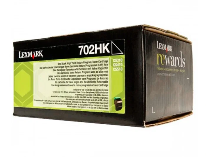 Lexmark Cartucho de tóner 702HKE Negro