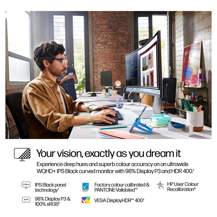 HP Series 7 Pro 738pu Monitor Curvo WQHD+ 37,5 pulgadas Thunderbolt 4 HP Series 7 Pro 738pu Monitor Curvo WQHD+ 37,5 pulgadas Thunderbolt 4