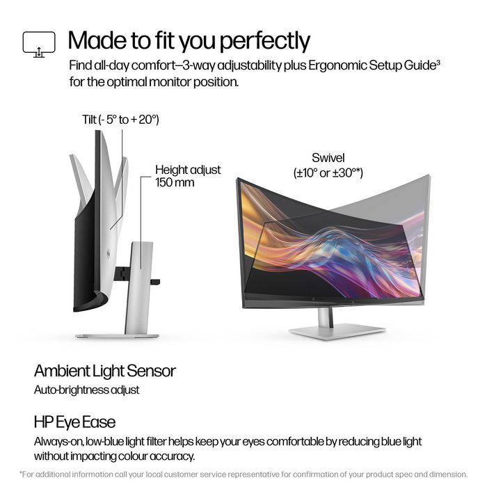 HP Series 7 Pro 738pu Monitor Curvo WQHD+ 37,5 pulgadas Thunderbolt 4 HP Series 7 Pro 738pu Monitor Curvo WQHD+ 37,5 pulgadas Thunderbolt 4