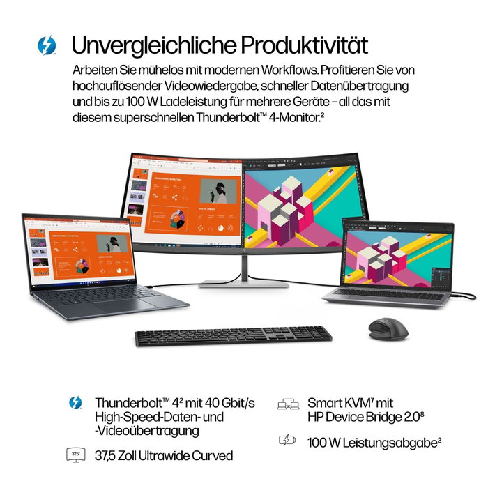 HP Series 7 Pro 738pu Monitor Curvo WQHD+ 37,5 pulgadas Thunderbolt 4 HP Series 7 Pro 738pu Monitor Curvo WQHD+ 37,5 pulgadas Thunderbolt 4