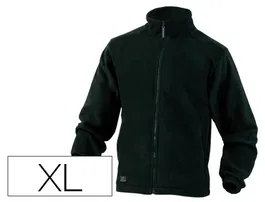 Deltaplus Chaqueta Polar con Cremallera 2 Bolsillos Negro Talla XL