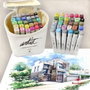 ARTIST BY ALEX BOG Estuche de 30 Rotuladores Professional Brush Doble Punta