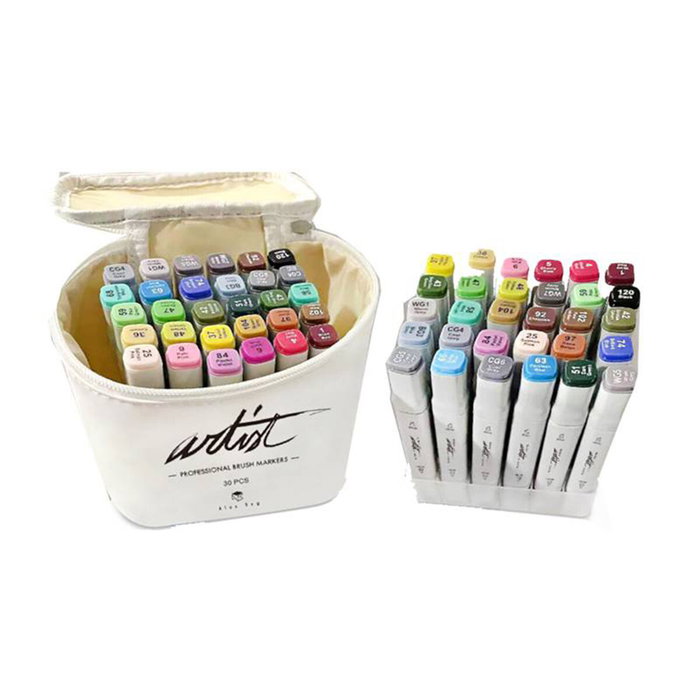 ARTIST BY ALEX BOG Estuche de 30 Rotuladores Professional Brush Doble Punta ARTIST BY ALEX BOG Estuche de 30 Rotuladores Professional Brush Doble Punta