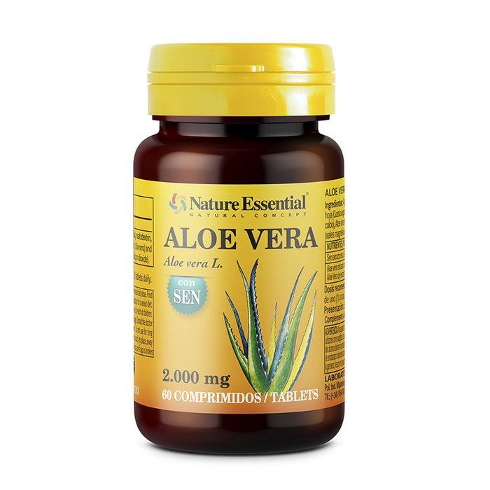 NATURE ESSENTIAL Aloe vera 2.000 mg con sen, 60 comprimidos NATURE ESSENTIAL Aloe vera 2.000 mg con sen, 60 comprimidos