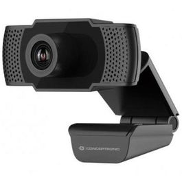 Conceptronic Webcam FHD AMDIS 1080P USB 3.6 mm 30 FPS Ángulo Visión 90º Micrófono Integrado Negro