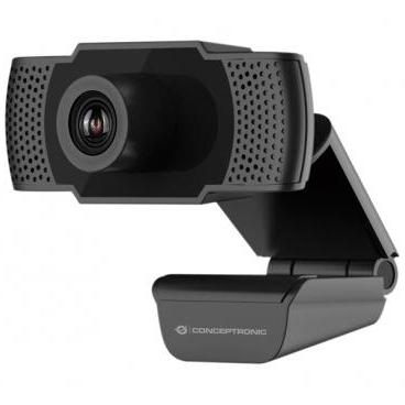 Conceptronic Webcam FHD AMDIS 1080P USB 3.6 mm 30 FPS Ángulo Visión 90º Micrófono Integrado Negro Conceptronic Webcam FHD AMDIS 1080P USB 3.6 mm 30 FPS Ángulo Visión 90º Micrófono Integrado Negro