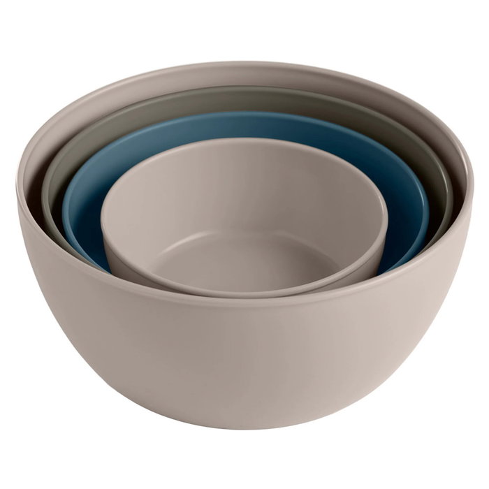 Day - Juego de 4 Bols con Tapa de Polipropileno, 200 ml, 400 ml, 600 ml, 900 ml, Colores Variados