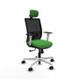 PIQUERAS Y CRESPO Silla de oficina Yunquera con mecanismo Sincro, Verde y Negro