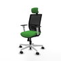 PIQUERAS Y CRESPO Silla de oficina Yunquera con mecanismo Sincro, Verde y Negro