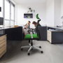 PIQUERAS Y CRESPO Silla de oficina Yunquera con mecanismo Sincro, Verde y Negro
