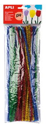Limpia Pipas Varilla Apli Colores Brillantes Surtidos 30 Cm. Bolsa De 50 (Set de 5)