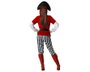 Disfraz Pirata Mujer Adulto Rayas Talla XL Rojo