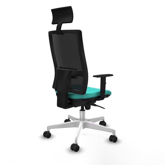 PIQUERAS Y CRESPO Silla de oficina Horna con mecanismo Sincro, Turquesa y Negro PIQUERAS Y CRESPO Silla de oficina Horna con mecanismo Sincro, Turquesa y Negro
