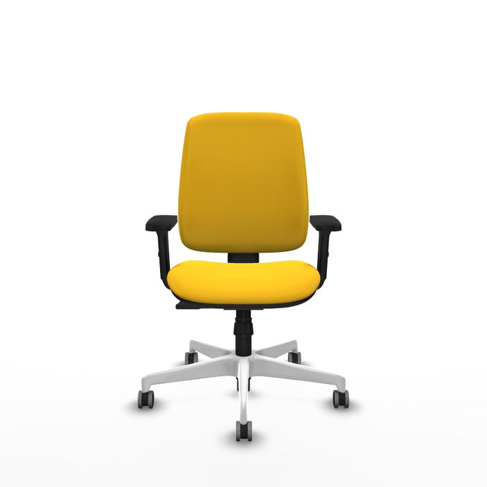 PIQUERAS Y CRESPO Alares Silla de oficina Sincro amarillo con brazos 2D