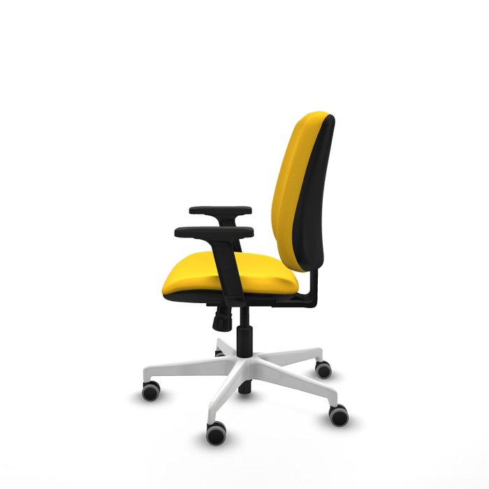 PIQUERAS Y CRESPO Alares Silla de oficina Sincro amarillo con brazos 2D