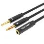 Vention Cable de Audio 2 en 1 BBTBY 2x Jack 3.5mm Macho a 3.5mm Hembra 0.3m
