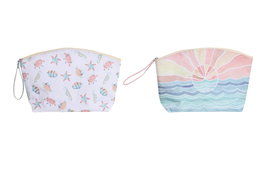 DKD Home Decor Surtido de 2 Neceseres Canvas y Poliéster Multicolor PLAYA 23