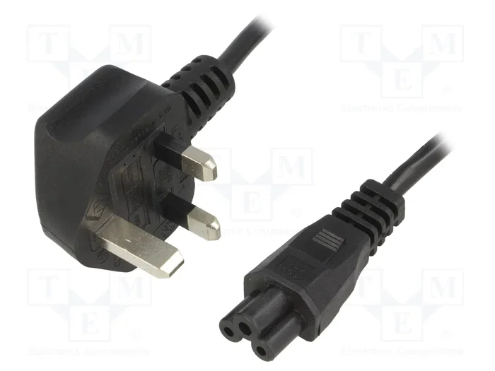 ESPE Cable de alimentación H03VV-F 3x0,75mm² con enchufe BS 1363 (G) e IEC C5 hembra, 1,5m ESPE Cable de alimentación H03VV-F 3x0,75mm² con enchufe BS 1363 (G) e IEC C5 hembra, 1,5m