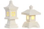 DKD Home Decor Decoración Luminosa LED Pagoda Surtido de 2