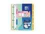 Oxford Europeanbinder Live & Go Carpeta 4 Anillas A4+ Colores Pastel con Recambio y Separadores