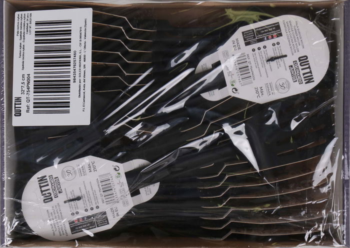 Quttin Pala Surcos Nylon Negra 32 x 7.5 cm (24 Unidades)