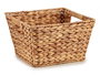 Giftdecor Cesto Rectangular de Paja con Asas de Jacinto Acuatico Marron 34 x 24.5 x 18 cm (Set de 12)