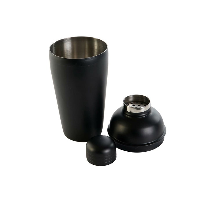 DKD Home Decor Coctelera Negra Inox 500ml Set de 5 Piezas 8 x 20 x 8 cm