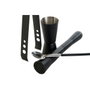 DKD Home Decor Coctelera Negra Inox 500ml Set de 5 Piezas 8 x 20 x 8 cm