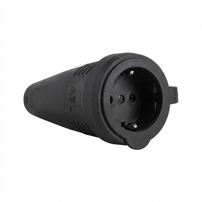 ABL 100000049 Kupplung SCHUKO Gummi TPE schwarz Manschette IP44 ABL 100000049 Kupplung SCHUKO Gummi TPE schwarz Manschette IP44