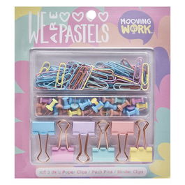 Set De Papeleria Mooving Pastel Office