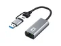 Level One USB-0423 Adaptador de red 2.5 Gigabit Ethernet 2-en-1 USB-C/A Gris