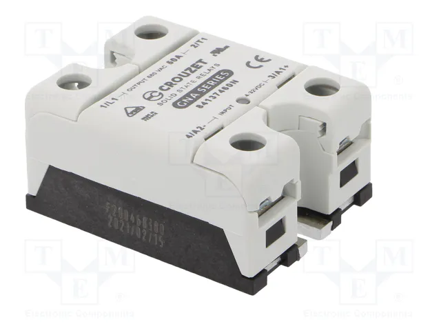 CROUZET GNA Relé de semiconductor 50A 48-660VAC 1-fásico CROUZET GNA Relé de semiconductor 50A 48-660VAC 1-fásico