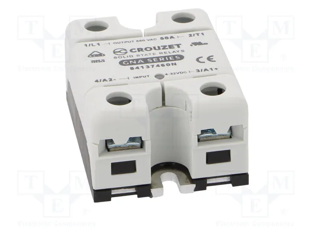 CROUZET GNA Relé de semiconductor 50A 48-660VAC 1-fásico CROUZET GNA Relé de semiconductor 50A 48-660VAC 1-fásico