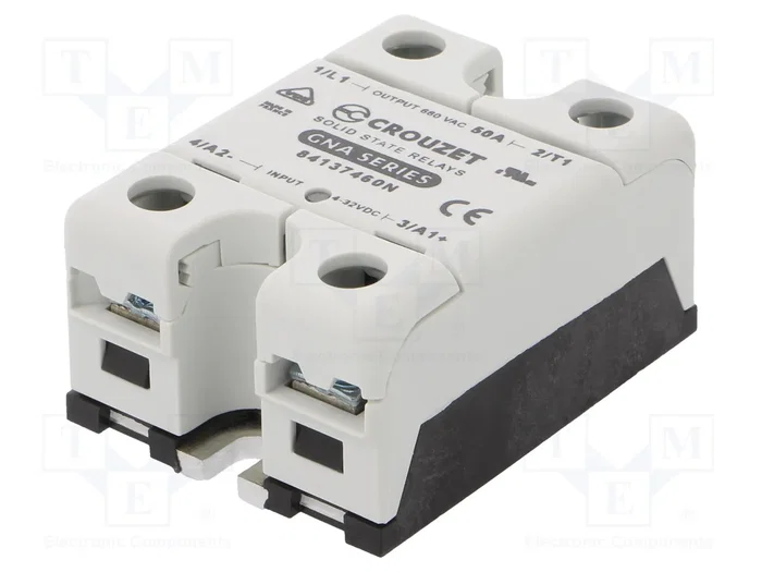 CROUZET GNA Relé de semiconductor 50A 48-660VAC 1-fásico CROUZET GNA Relé de semiconductor 50A 48-660VAC 1-fásico