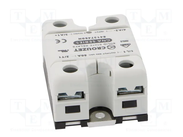 CROUZET GNA Relé de semiconductor 50A 48-660VAC 1-fásico CROUZET GNA Relé de semiconductor 50A 48-660VAC 1-fásico