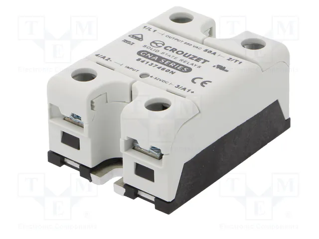 CROUZET GNA Relé de semiconductor 50A 48-660VAC 1-fásico CROUZET GNA Relé de semiconductor 50A 48-660VAC 1-fásico