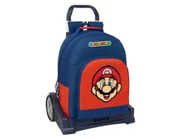 Mochila Escolar Super Mario Mamma mia Rojo Azul marino 32 x 42 x 15 cm