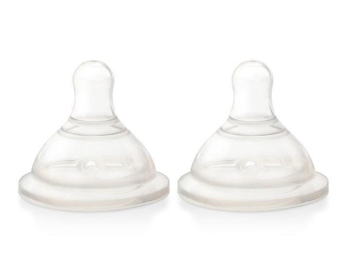 KioKids Tetinas De Recambio En Silicona Para Biberón Universal Boca Ancha +0 Meses 2 Unidades