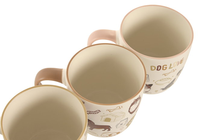DKD Home Decor Mug Scandi Multicolor 380ml 12 Unidades DKD Home Decor Mug Scandi Multicolor 380ml 12 Unidades