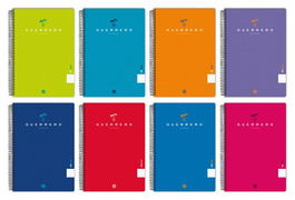 Bloc Guerrero Uniclasic Tapa Pp Fº 80H Horizontal 90G Col.Sur. (Set de 5)