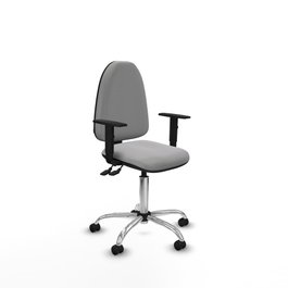 PIQUERAS Y CRESPO Silla de oficina Aýna Gris claro con base cromada