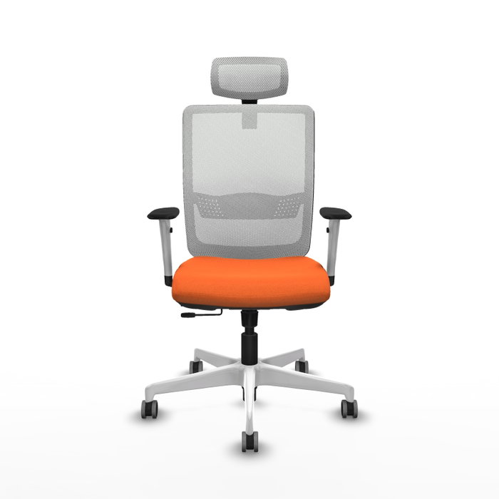 PIQUERAS Y CRESPO Silla de oficina Haches Naranja y Blanco
