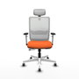 PIQUERAS Y CRESPO Silla de oficina Haches Naranja y Blanco