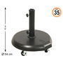 Base para Sombrilla Negro Con ruedas