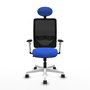 PIQUERAS Y CRESPO Silla de oficina Zulema con mecanismo Sincro, Azul y Negro