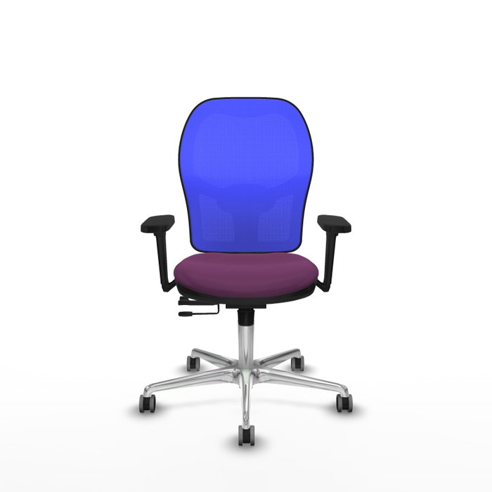PIQUERAS Y CRESPO Silla de oficina Jorquera con mecanismo Sincro/Traslack Morado y Azul