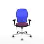 PIQUERAS Y CRESPO Silla de oficina Jorquera con mecanismo Sincro/Traslack Morado y Azul